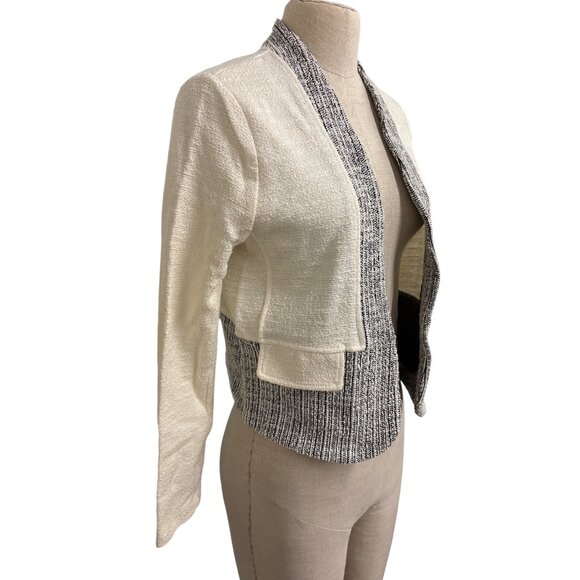Dolan Left Coast Collection Textured Knit Open Cardigan Jacket XS Neutral Tones - Picture 2 of 14